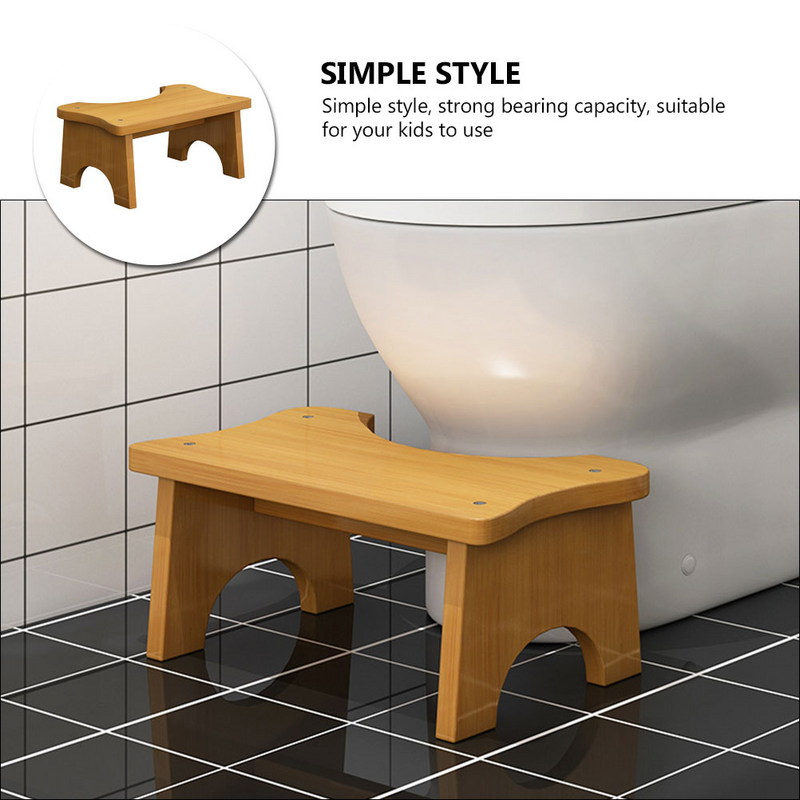 Przenośny stołek toaletowy z litego drewna Stołek toaletowy dla dzieci Stepping dla dorosłych Drewniany podnóżek