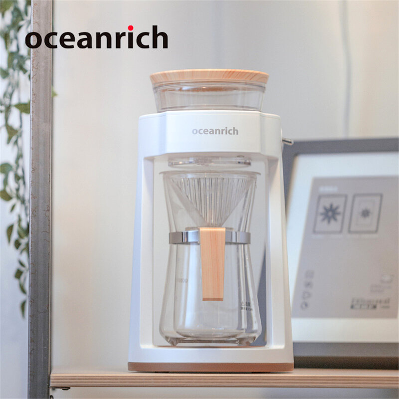 Greenrich-máquina de café automática feita à mão, cafeteira doméstica, com filtro gotejador, máquina de café expresso portátil