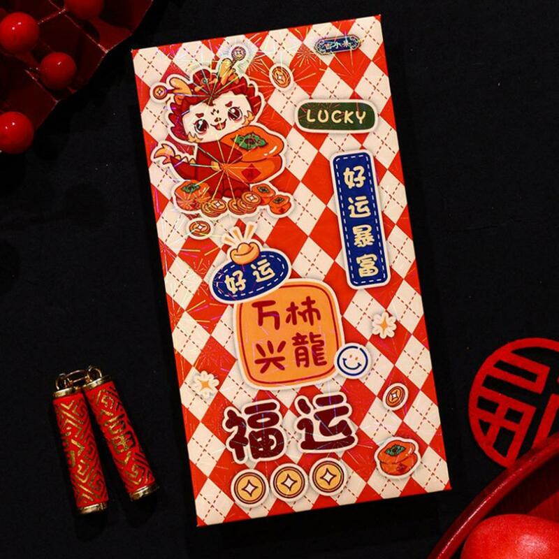 2024 kopert 2024 chiński nowy rok czerwone koperty wzór smoka szczęśliwe pieniądze czerwone paczki na wiosenne urodziny weselne
