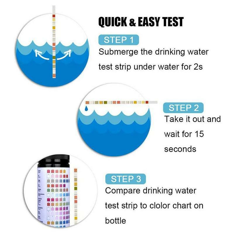 Stuks 16 In 1 Zwembad Ph Test Strip Drinkwater Kwaliteit Tester Residueel Chloor Waarde Meter Spa Test Papier Zwemmen accessorie