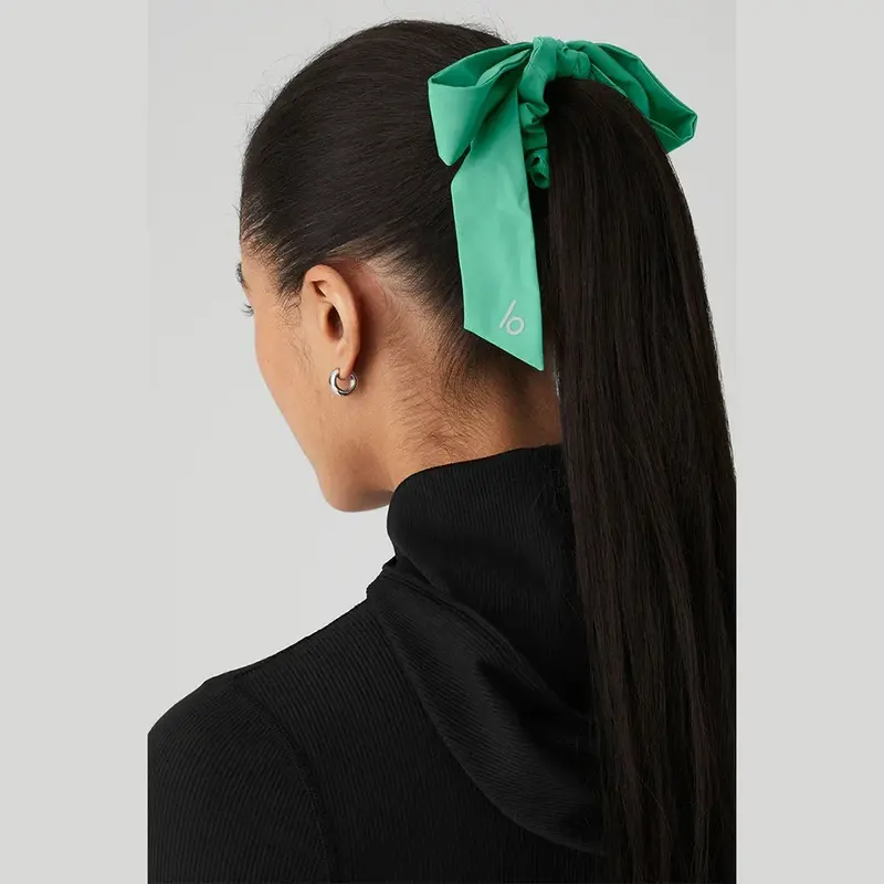 LO Love Knots Tie Scrunchie, Transpirante e resfriamento Exercício Headband, Ligação ajustável Yoga Headband
