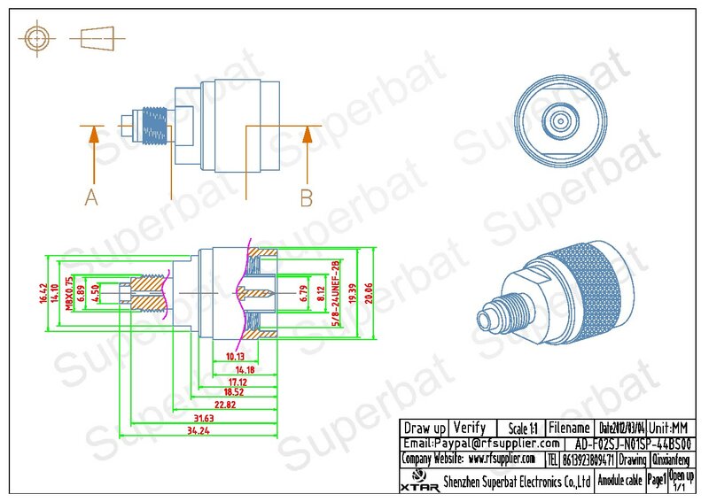 Superbat N-FME Adapter N-Type Male Naar Fme Female Rf Coaxiale Connector