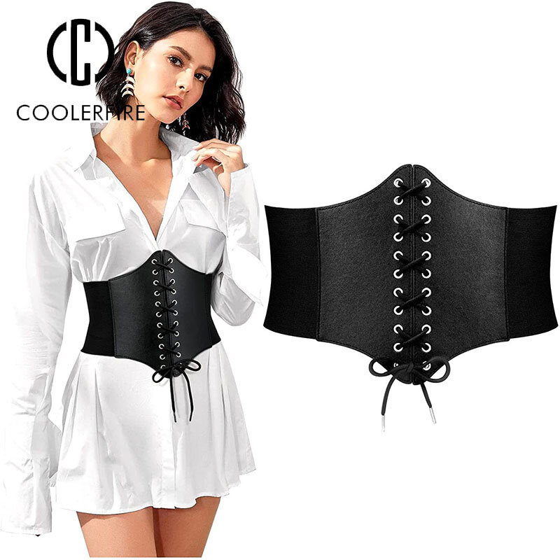 Cintura corsetto donna Cummerbunds cintura elastica in vita cinture larghe moda Casual Luxury Brand Dress Lace Up vita stretta allentata sul petto AL101