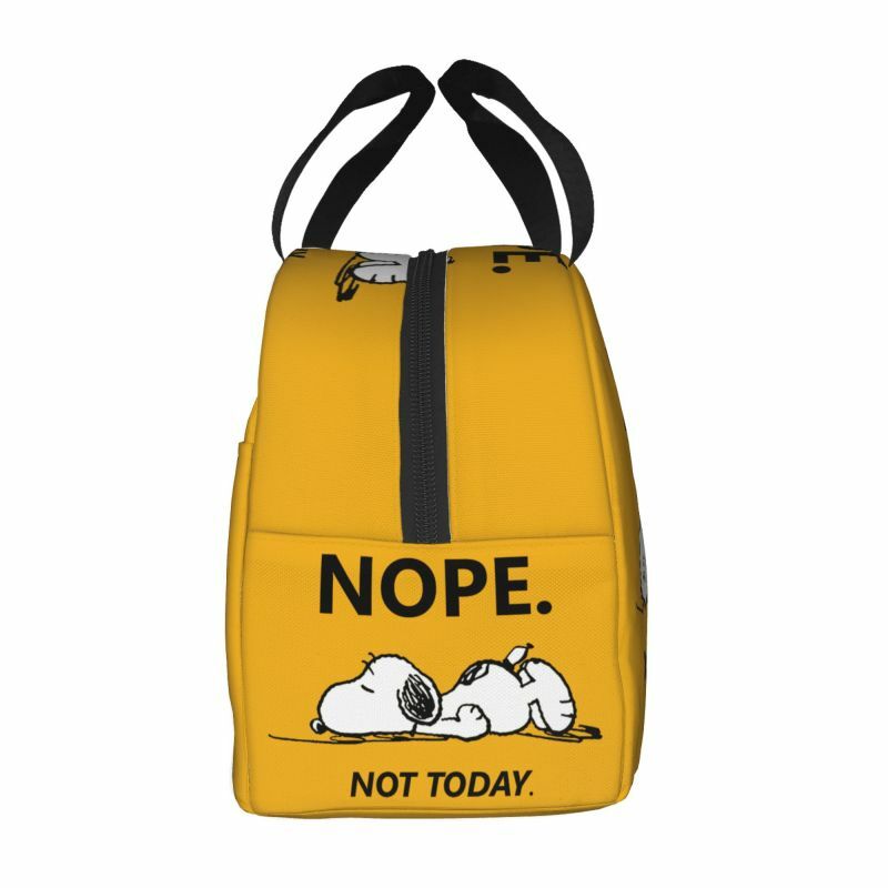 Fiambrera de Snoopy de dibujos animados divertidos personalizados, bolsa térmica impermeable, Enfriador de alimentos, bolsa de almuerzo aislada para niños, bolsas de mano portátiles para Picnic
