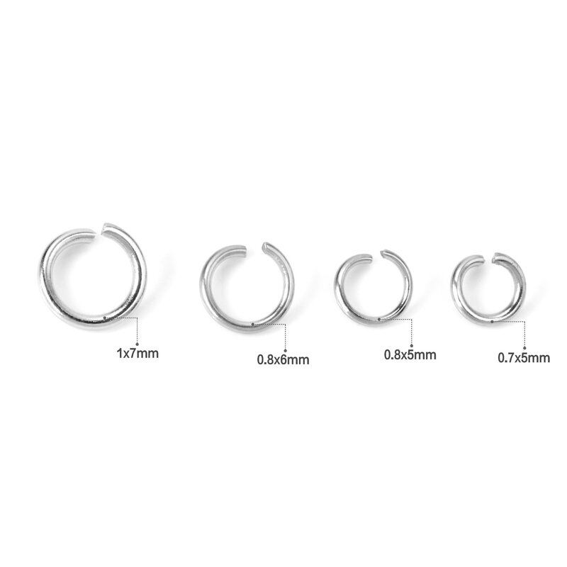 LUXUSTEEL 1000 sztuk/partii ze stali nierdzewnej otwarte pierścienie z pierścieniem dzielonym DIY akcesoria komponenty do wyrobu biżuterii sprzedaż hurtowa