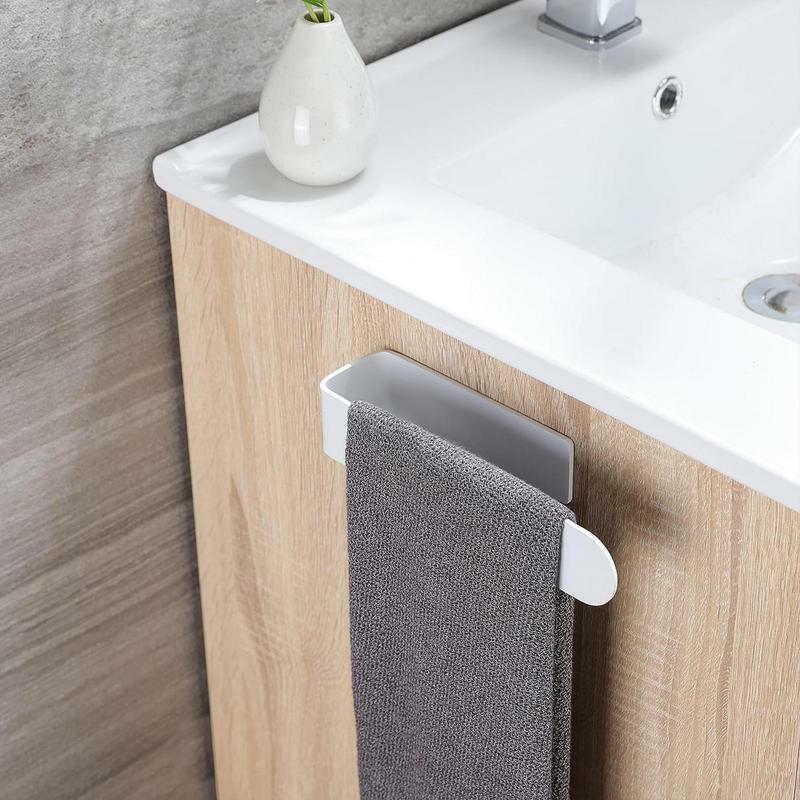 Batang handuk kamar mandi akrilik bentuk U, batang handuk tanpa bor, dudukan cincin handuk tangan untuk RV toilet ruang cucian kamar mandi