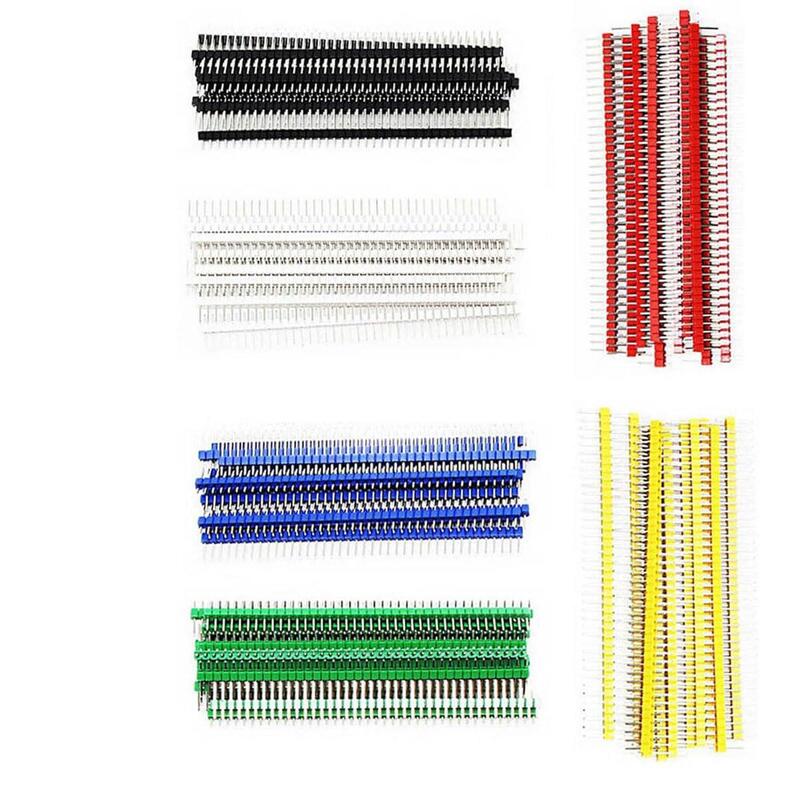 Farb linien stift 2,54 Teilung 1*40p einzelne Reihe von Stiften einzelne Reihe von geraden Stiften grün/weiß/rot/blau/gelb/schwarz