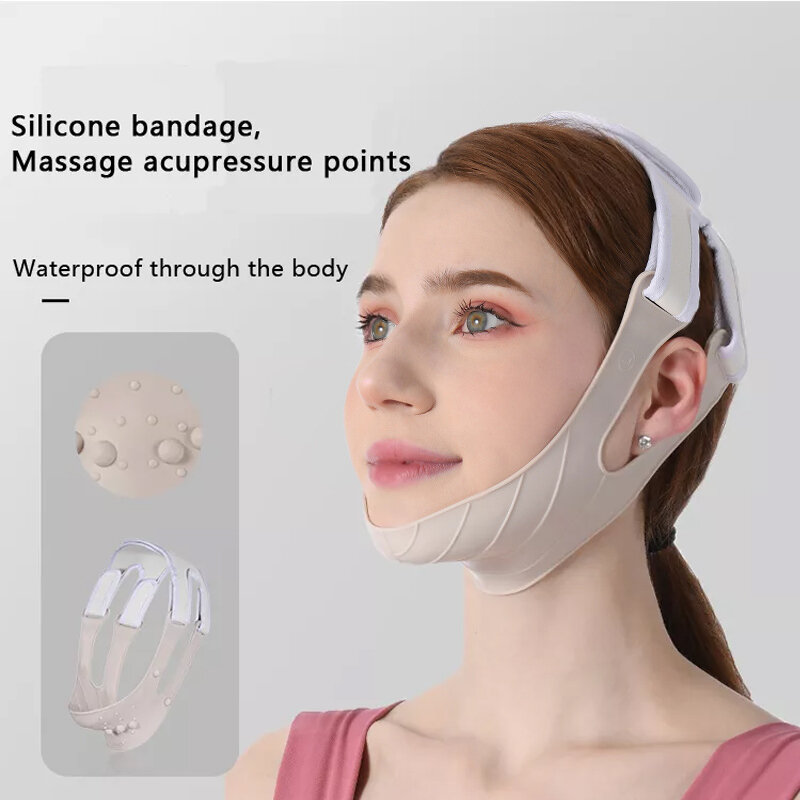 Silica Gel Face Elastic Facial Slimming Bandage V Line Shaper Cheek Lift Up Belt