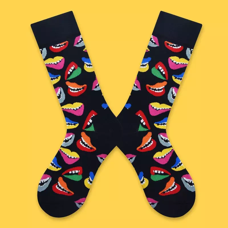 Забавные мужские и женские модные носки в стиле Харадзюку с фруктами, милые дизайнерские носки с мультипликационным принтом, брендовые дизайнерские носки для пар