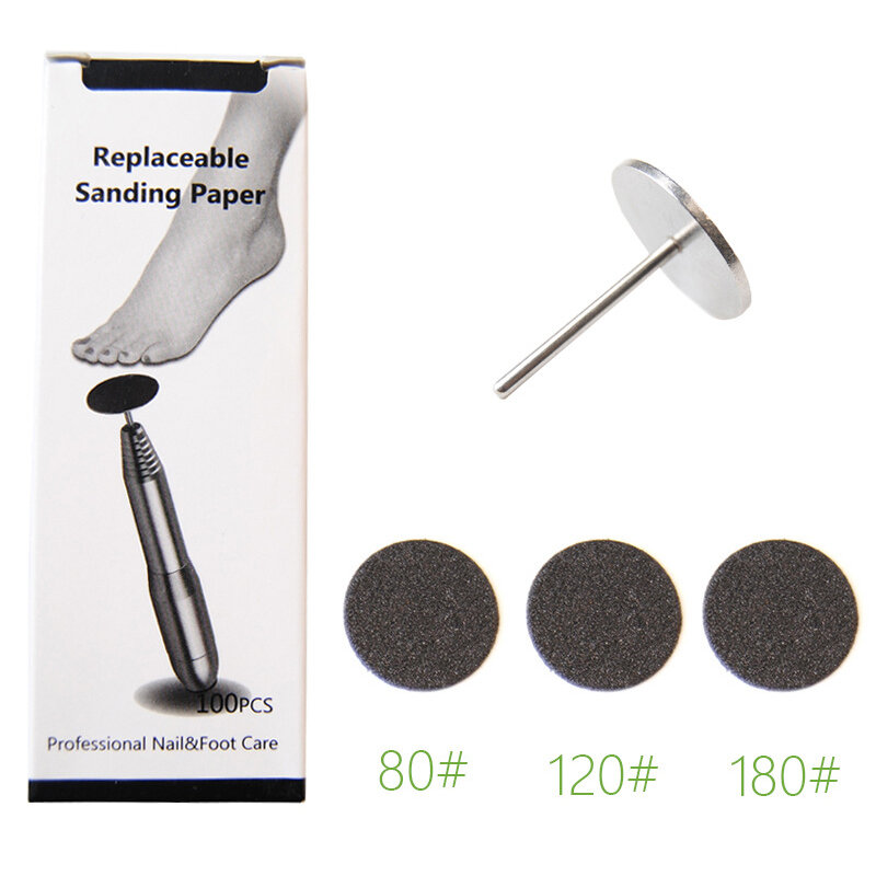 Arquivos de rasp de pé lixa de substituição de papel de lixa de disco de lixa de papel para o pé de pedicure rasp arquivos de pele morta ferramenta de pedicure