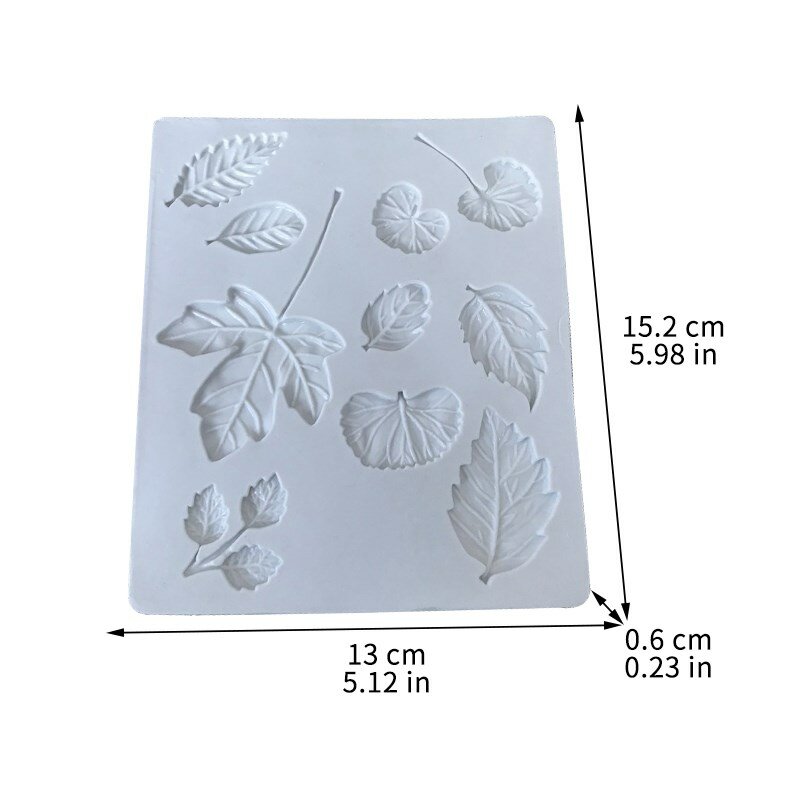 Multi-style Leaves Liquid Silicone Mold Fondant Cake Chocolate Dessert Pastry Tray Decoration Kitchen Baking Accessories Tools