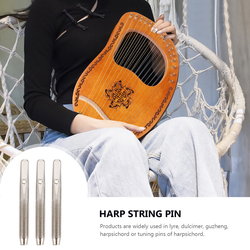 Lap Harps Musical Instrument Parts Replacement Lyre Harp Dulcimer Guzheng Metal Pin Peg Accessories Beginner