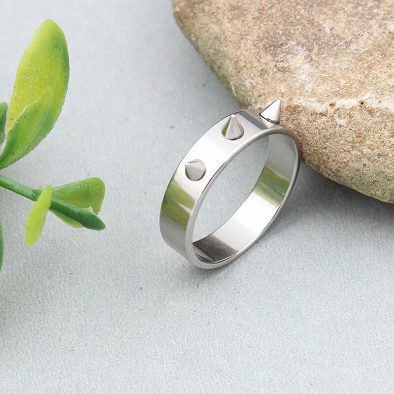 Anello Anti-lupo tre anello di autodifesa ad angolo acuto durevole in acciaio al titanio galvanico strumento di autodifesa di gioielli squisiti