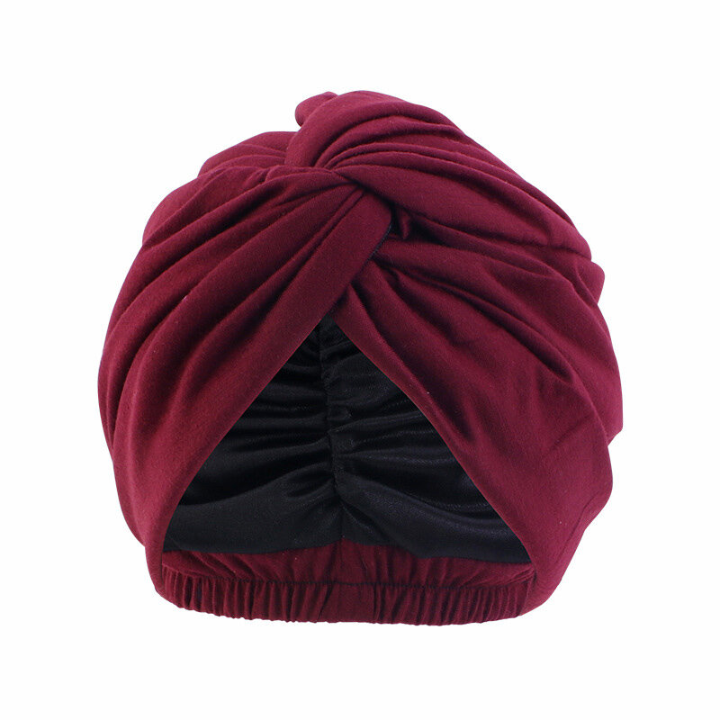 Muzułmańska koszulka hidżab czapka Turban czoło krzyż jednolity kolor Turbante kapelusz islamski nakrycia głowy indie Bonnet dla kobiet wewnętrzny hidżab czapki