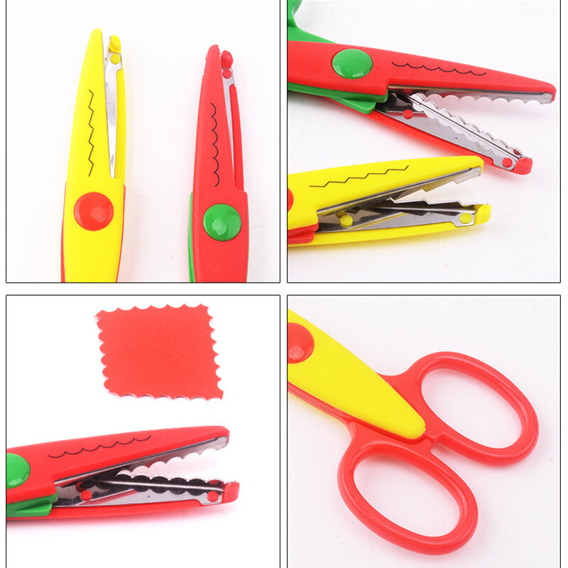 72Pcs DIY Decorative Craft Scissors Album Lace Scissors Card Photo Pattern Scissors for Kids Craft