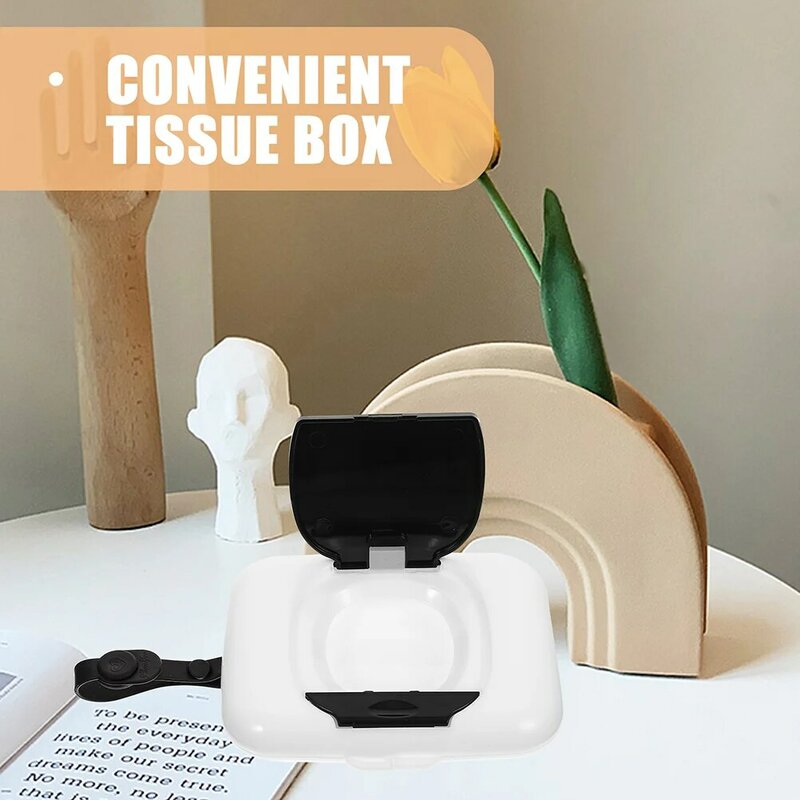 2Pcs Refillable Wipes Case Travel Wipes Dispenser Container Wet Tissue Storage Box