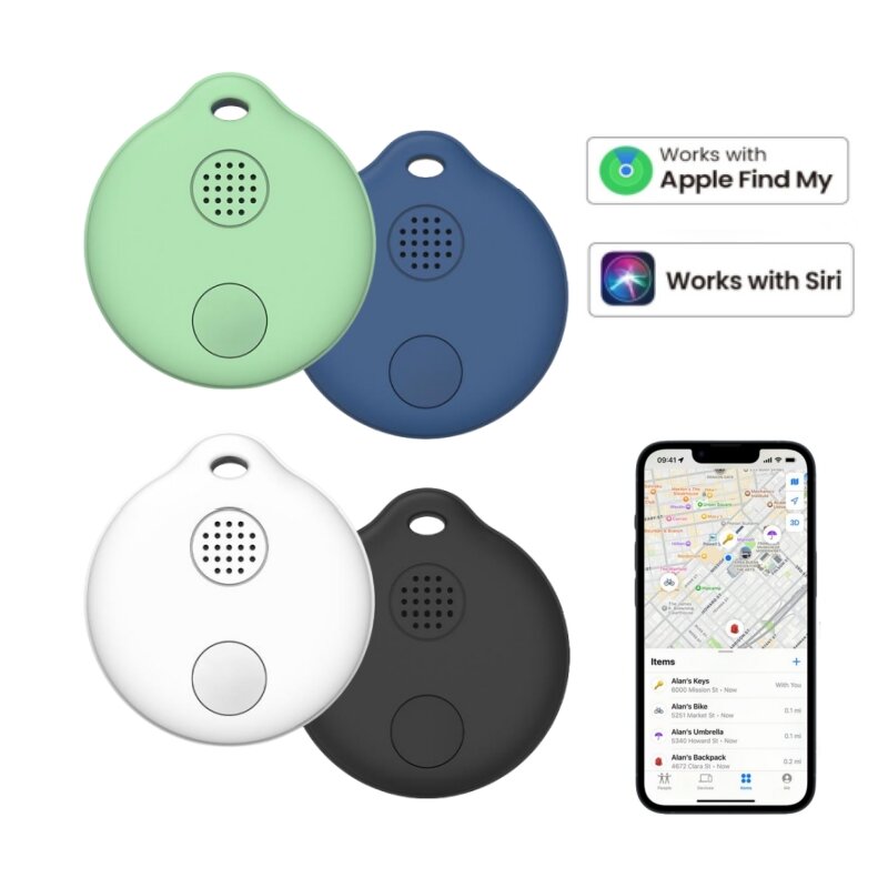Smart Tag Key Finder Mini GPS Tracker Compatible with Find My App Locator for Pet Car Wallet Anti-loss Device Only IOS System