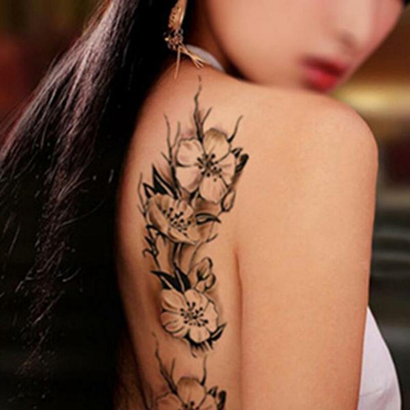 Боди-арт водонепроницаемый татуировка тело унисекс цветок сливы на руку ноги стикер временное искусство