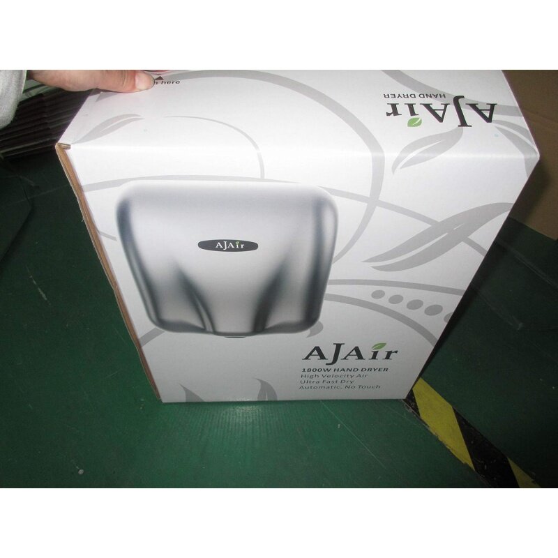 AjAir, AjAir®RapDuty-Sèche-mains automatique commercial, acier inoxydable, haute vitesse, chaud, 1800 W, 2 paquets