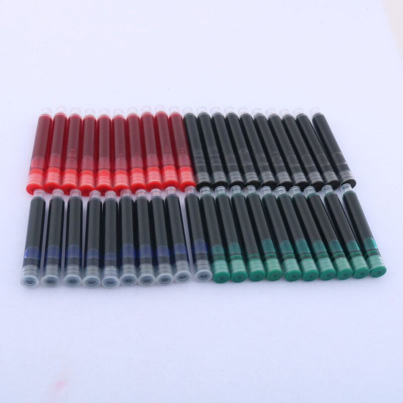 25 buah pena tinta tinta tinta isi ulang Universal pena warna 2.6mm 3.4mm perlengkapan alat tulis kantor sekolah