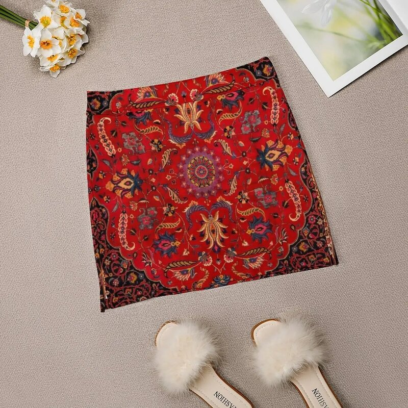 Alfombra persa antigua para mujer, falda de moda coreana, falda de pantalón a prueba de luz, alfombra antigua, alfombra Oriental de Masad