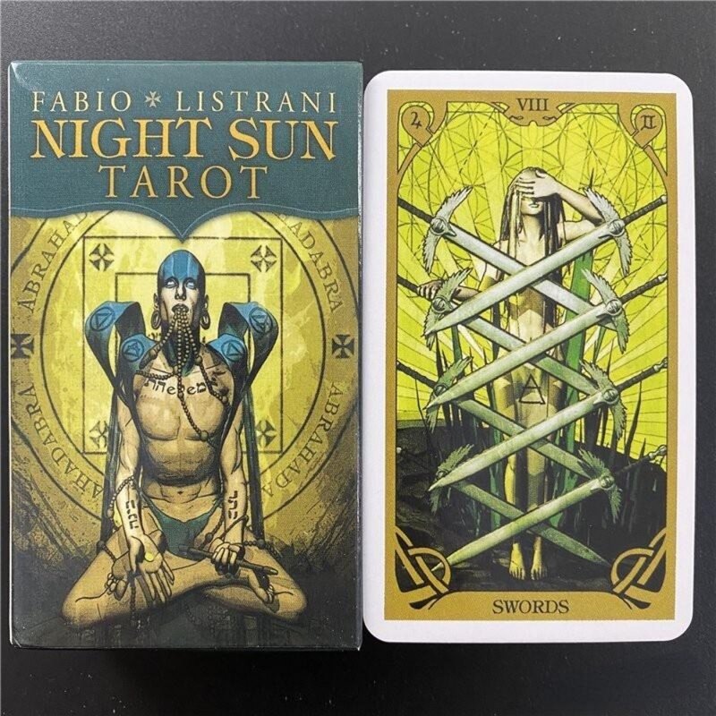 Cartas de Tarot Night Sun, baraja de adivinación, juego de cartas en inglés