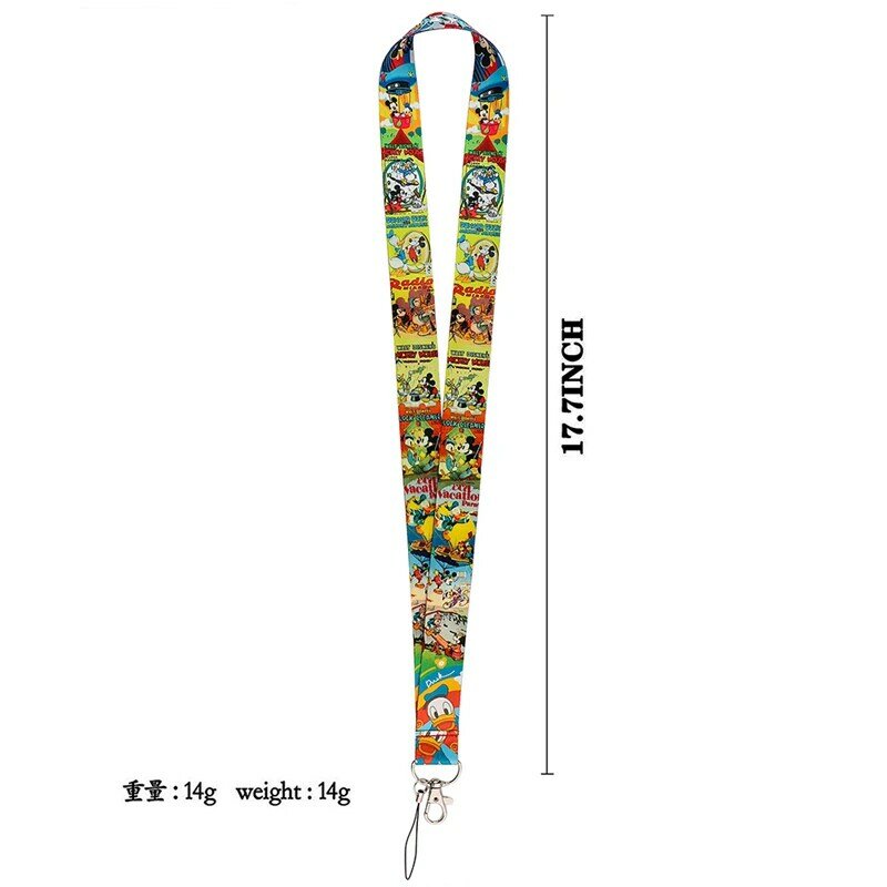Микки Маус аниме мультфильм шейный ремешок шнурок для ключей ID карты держатель значок ремень брелок веревка брелок лента