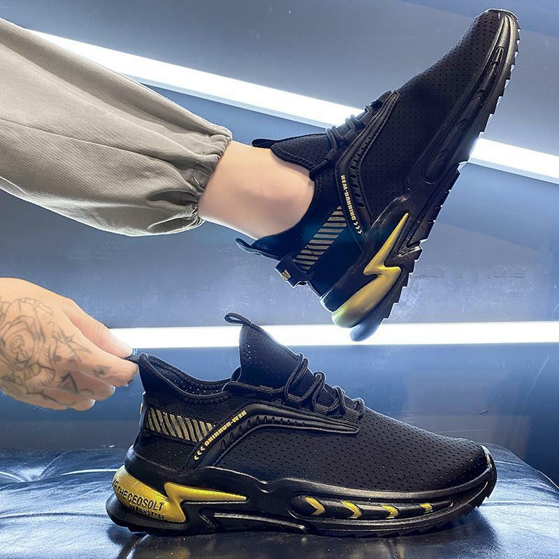 2023 New Summer Breathable Argan Men's Shoes Men's Sports Autumn Leisure Trendy Brand Increased by Daddy Tide Shoes