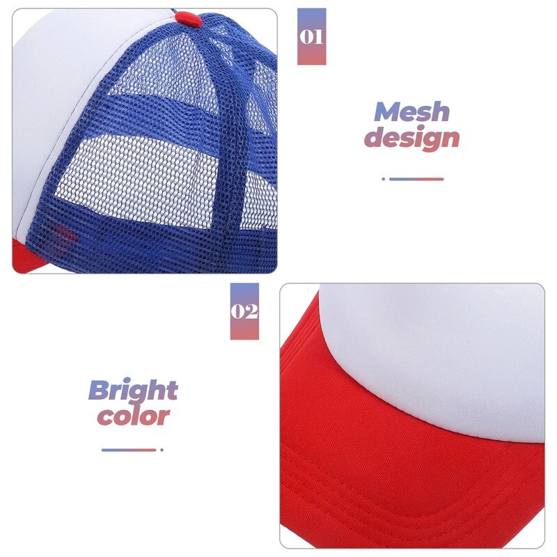 10 Pcs Driver Heat Transfer Hat Blank Sublimated Baseball Cap Men Women Polyester Mesh Cap Sponge Sublimation Blank