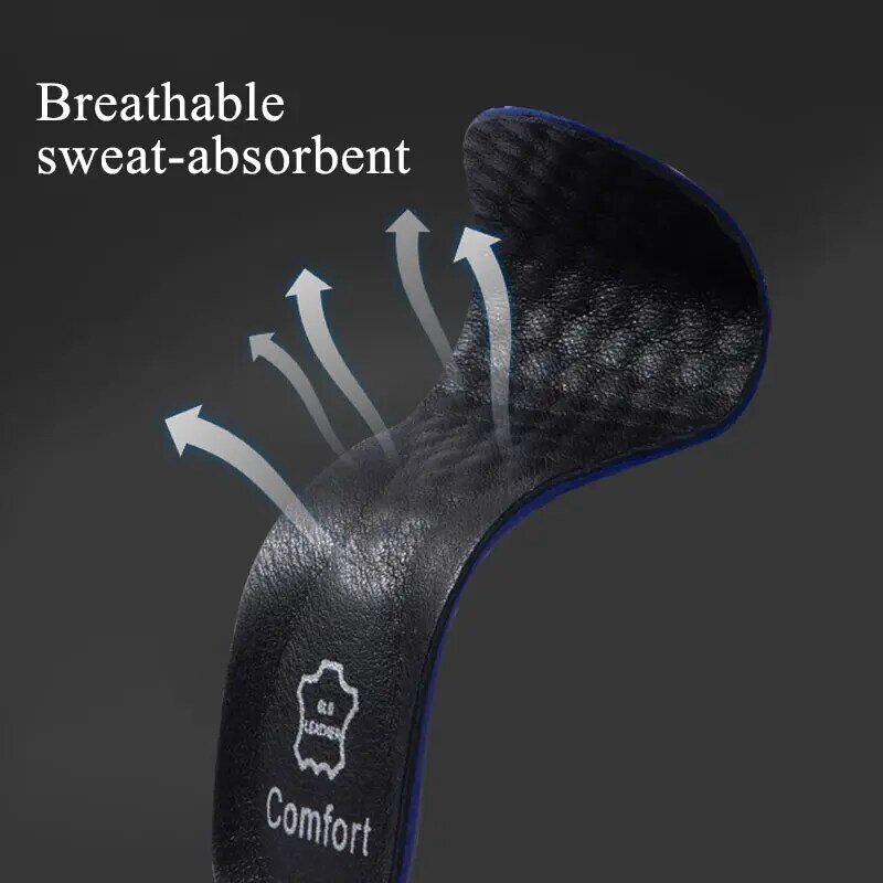 หนัง Insoles สำหรับรองเท้าผู้ชายรองเท้านุ่ม Breathable ดูดซับเหงื่อกีฬาเท้า Unisex เท้านวดหนังใส่รองเท้า