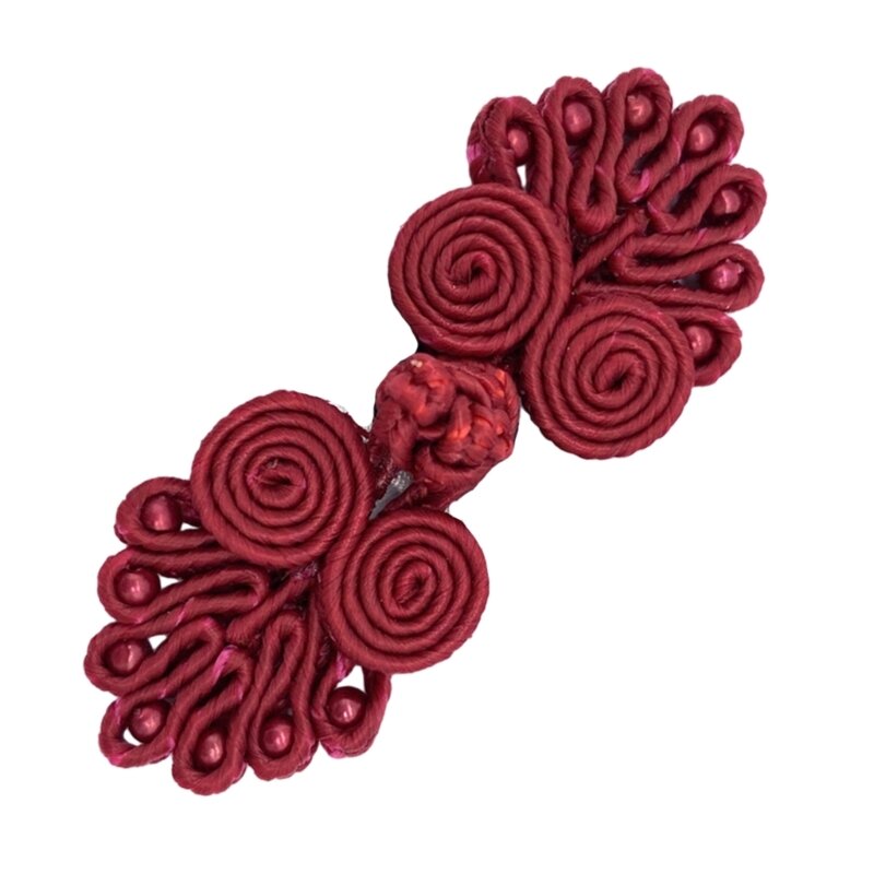 50JB Handgemachte Chinesische Knöpfe Verschluss Knoten Verschluss Nähen Sieben Perlen Taste DIY