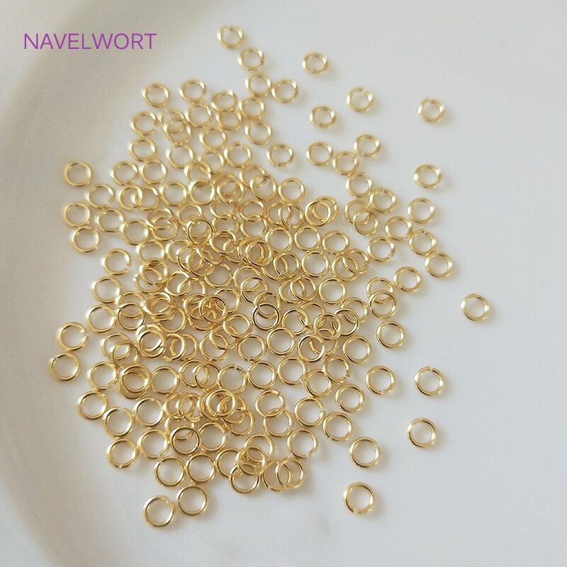 Anelli di collegamento con anello di salto aperto placcato oro 14K/18K Multi Size per forniture per la creazione di gioielli anelli divisi in ottone accessori per gioielli