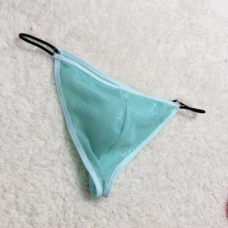 Höschen Dessous Unterhose Männer Unterwäsche Herren transparente Nylon G String Bikini Slips perfekt für eine rassige Nacht