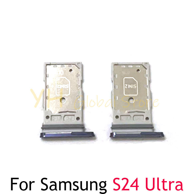 Suporte da bandeja do entalhe do cartão SIM, Peças de reparo do soquete, Leitor de cartão SIM, Samsung Galaxy S24 Plus Ultra