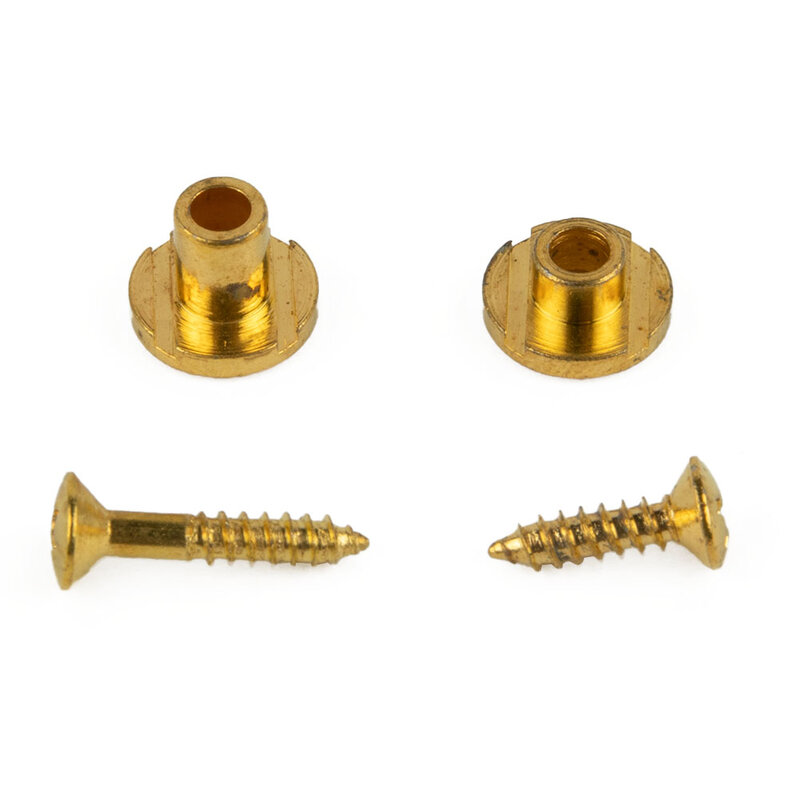 Other Guitar Parts 2* String Retainers 1 Pair / 2pcs Approx.10g Black Gold Metal Parts & Accessories Brand New