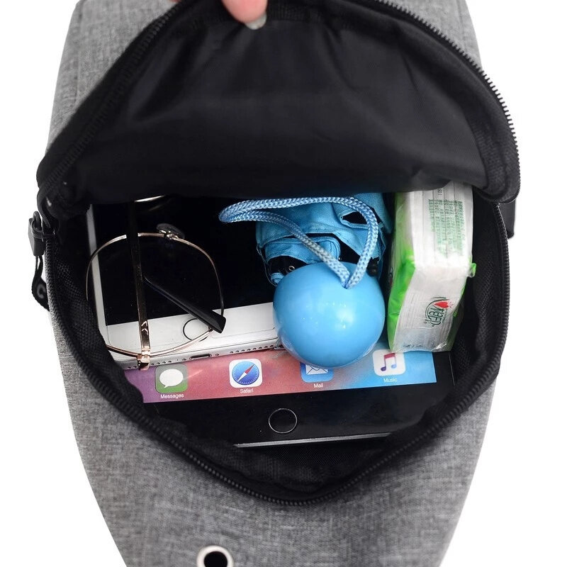 Men Shoulder Bags Nylon Waist Packs Sling Bag Crossbody Outdoor Sport Chest Daily Picnic Canvas Messenger Wallet Headphone Bag