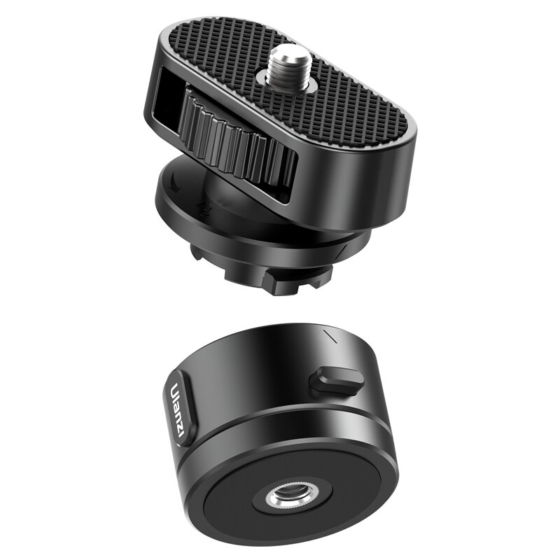 Ulanzi-Adaptador de tornillo Go-Quick II de 1/4 pulgadas, montaje Compatible con cámara panorámica, luz de vídeo, soporte para teléfono, trípode