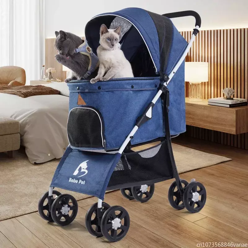 Wózek dla zwierząt do transportu kotów lekki składany wózek dla psów dla małych i średnich