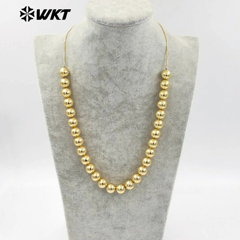WT-JFN13 grosir klasik baik 18k emas berlapis manik-manik emas 68cm panjang gadis pesta dengan rok temuan perhiasan