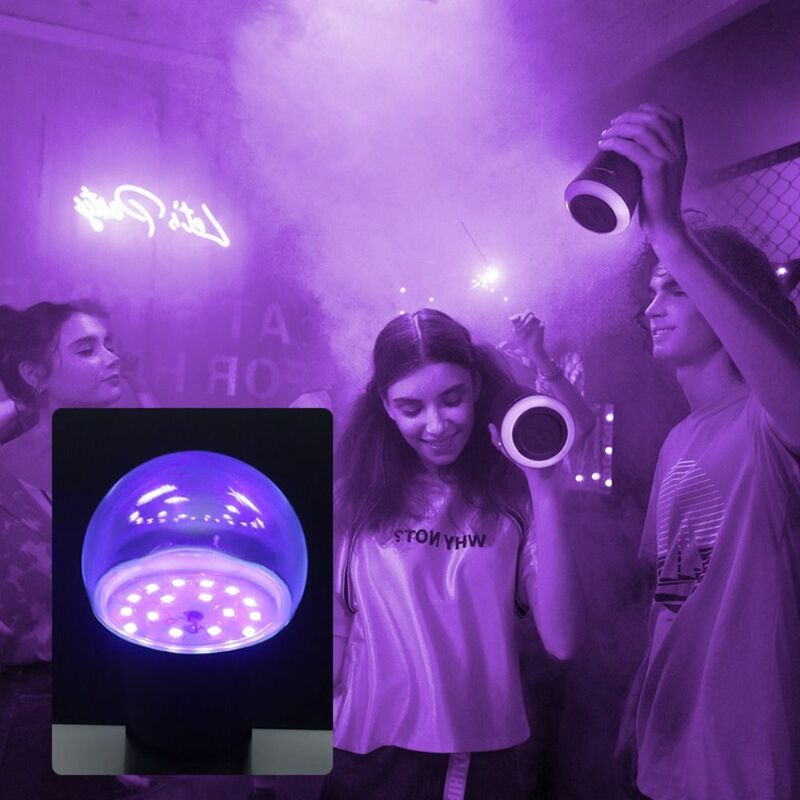 Bombilla de luz púrpura UV, 10W, decoración de casa fantasma de Halloween, bombilla fluorescente, KTV Bar, luz LED de lugar