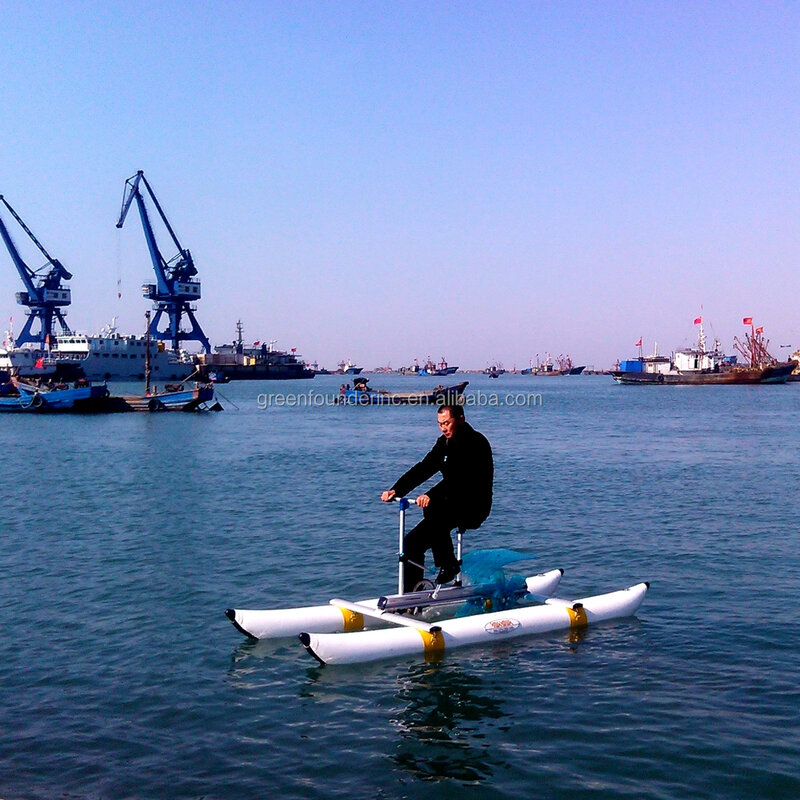 China hochwertige aufblasbare PVC-Pontons Wasser fahrräder Wasser fahrräder See fahrrad lieferant