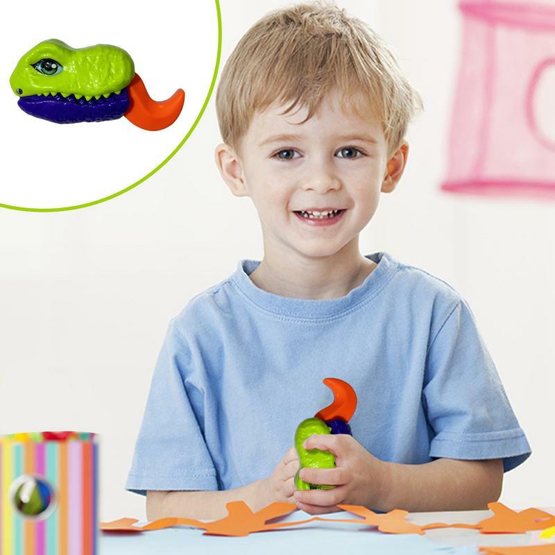 Carota giocattolo sensoriale 3D stampato dinosauro Cutter Fingertip Toy 3D Gravity Design Hand Gripper Toy per viaggi a casa scuola auto e