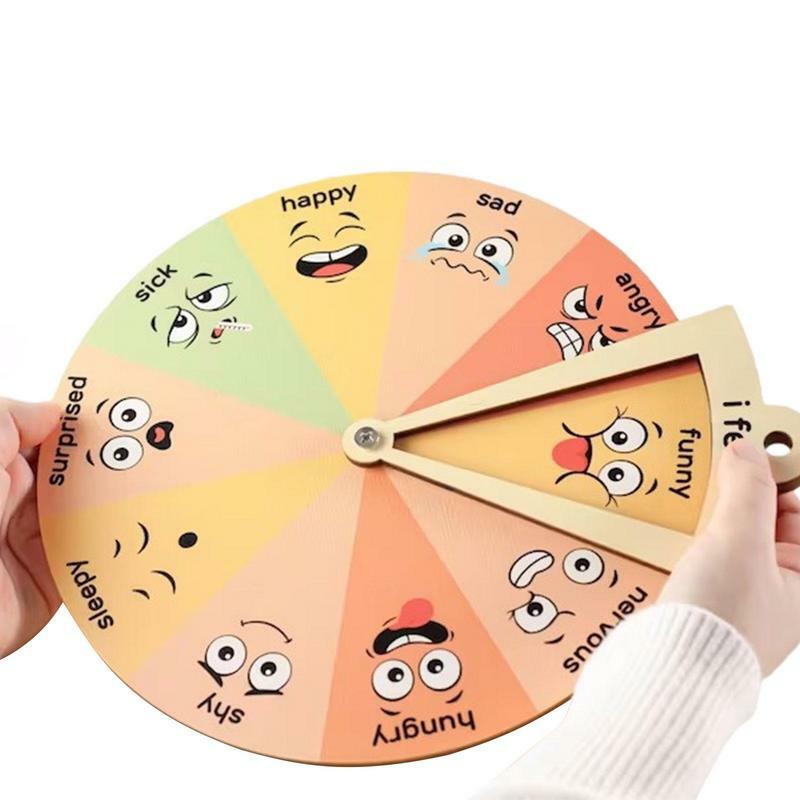 عجلة التعبير العواطف الرسم البياني للأطفال ما قبل المدرسة ، ولعب مونتيسوري ، عجلة الشعور ، والصحة العقلية ، واللون