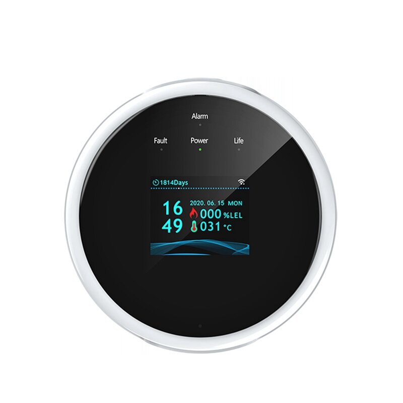 Rilevatore di Gas Wifi Tuya Smart Home sensore di perdite Display a LED rilevatori di perdite di Gas naturale allarme spina americana