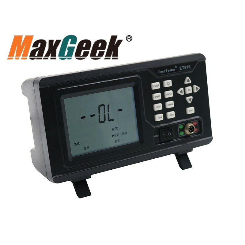 Maxgeek et512 10uohm-2mohm tragbarer Gleichstrom tester mit geringem Widerstand und 5-Zoll-LCD-Bildschirm für automat isierte Tests (Modell optional)