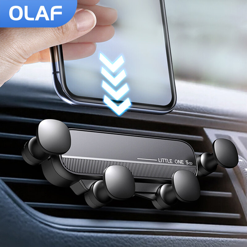 Olaf ที่วางโทรศัพท์ในรถยนต์แบบกราวิตี้, ที่วางโทรศัพท์ในรถแบบหนีบติดช่องแอร์สำหรับ iPhone 13 12 Pro Xiaomi Samsung