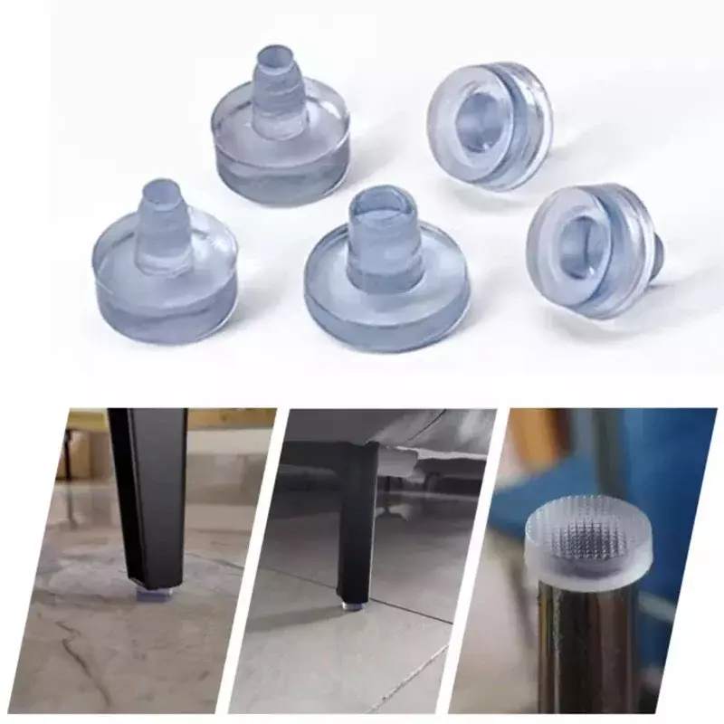 Table Chair Foot Nails Plastic Feet Pads Hole Dust PlugThreaded Embedded Anti-slip Nail For Furniture Leg