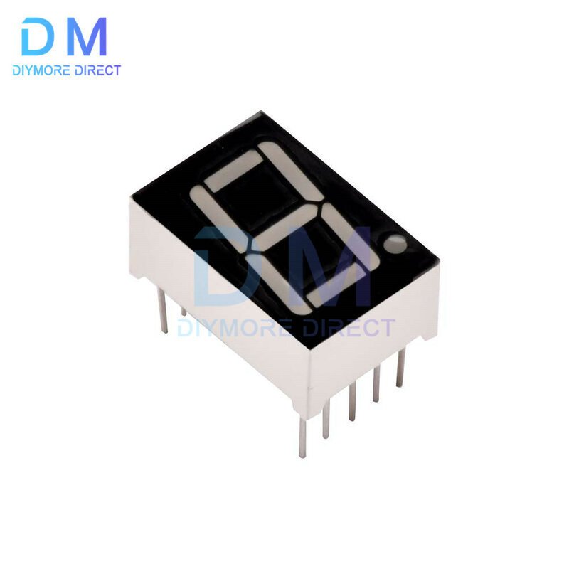 Matriz de puntos LED, módulo de Control de pantalla de tubo Digital de 1 dígitos, azul, 3,3 V, 5V, controlador de serie de microcontrolador de 7 segmentos