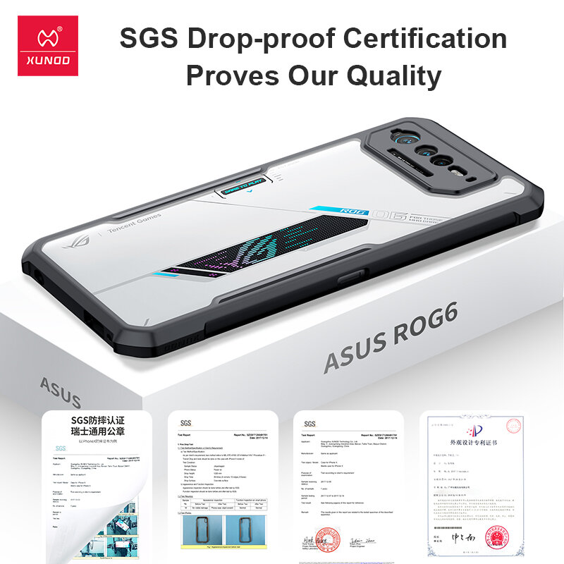Для Asus ROG Phone 7 Pro Чехол, Xundd противоударный чехол для Asus ROG Phone 5 5S 6 7 Pro Ultimate чехол Прозрачный чехол для телефона