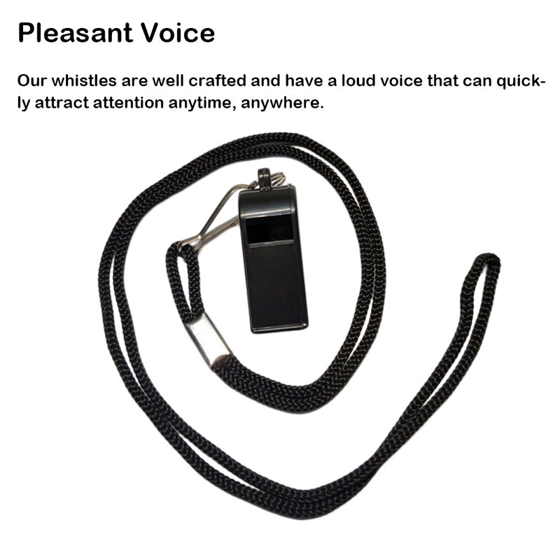 Professional Whistle Football Basketball Referee Training Whistle Crisp Sound with Lanyard Cheerleading Tool for Children